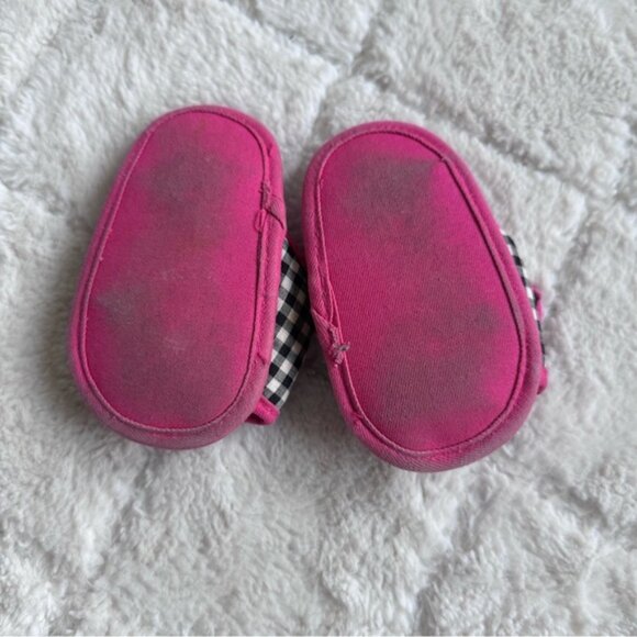 Boutique | Black And Pink Cherry Skulls Infant Velcro Sandals | Size 6-12 Months - Picture 3 of 5